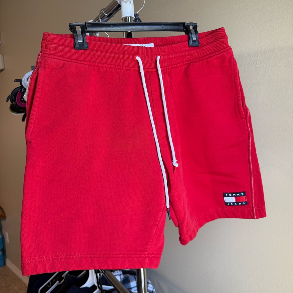 Lot Of 2 Men’s Shorts Psycho Bunny Maroon Sz XL Tommy Jeans Size L Red